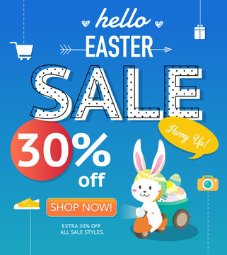 Easter sale banner background template
