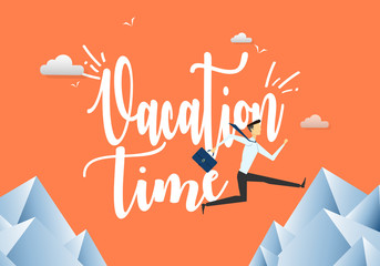 Businessman jump.Travel and adventure concept.