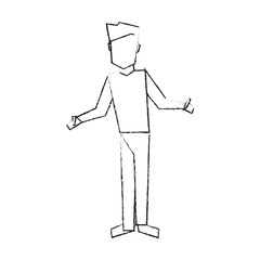 abstract faceless man with open arks  icon image vector illustration design 