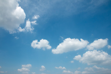 White clouds in the sky