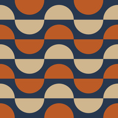 Geometric vector pattern in retro style, modern stylish texture