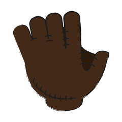 mitt or glove baseball icon image vector illustration design 