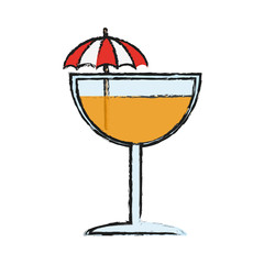 tropical cocktail icon image vector illustration design 
