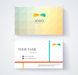 Naklejka premium Business card template. Example logo and text position. vector illustration.