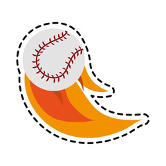 ball in flames baseball icon image vector illustration design 