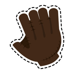 mitt or glove baseball icon image vector illustration design 