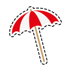 striped parasol icon image vector illustration design 