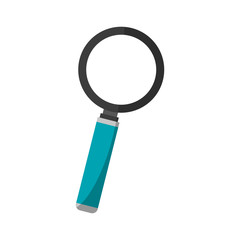 magnifying glass icon over white background. colorful design. vector illustration