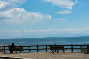 Fototapeta na wymiar 神戸市鉢伏山界隈・大阪港方面の眺望