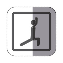 person stretching doing exercise icon, vector illustration design