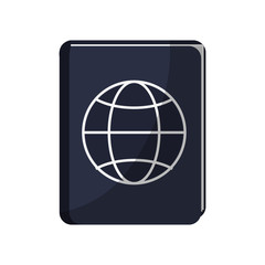 passport icon over white background. vector illustration