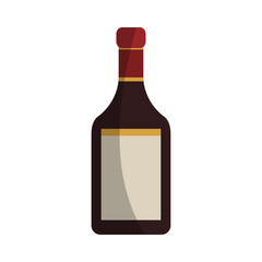 whisky bottle icon over white background. colorful design. vector illustration