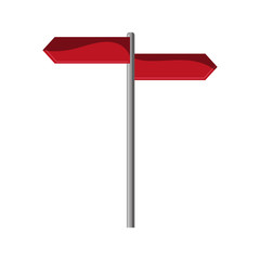 street road sign icon over white background. colorful design. vector illustration