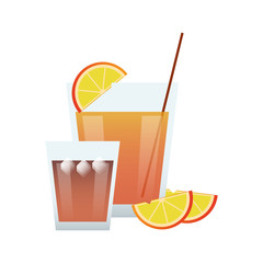 cocktail drinks icon over white background. vector illustration