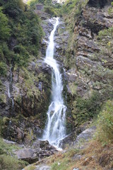 Fototapeta premium A waterfall some where in Himalayas at 11000 feet
