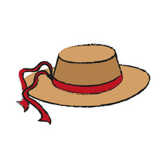 hat accessory icon over white background. vector illustration