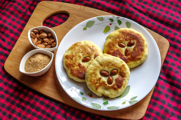 Korean pancake, and  popular street food of Korea - Hotteok