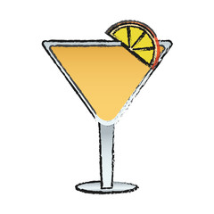 cocktail drink icon over white background. colorful design. vector illustration