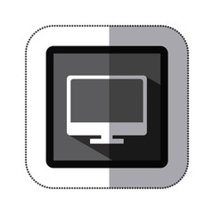 contour computer icon stock, vector illustration design image