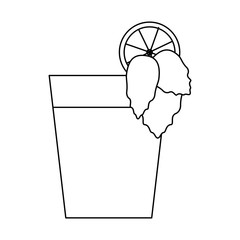 cocktail drink icon over white background. vector illustration