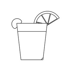 cocktail drink icon over white background. vector illustration