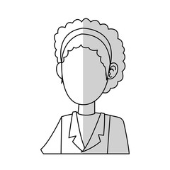 medical doctor woman cartoon icon over white background. vector illustration
