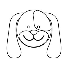 figure face dog icon, vector illustration design image