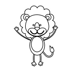 figure teddy lion icon, vector illustration design image