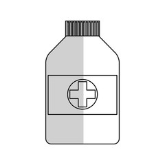 medical bottles icon over white background. vector illustration