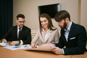 Team of architects meeting in office