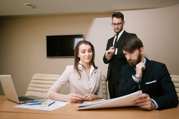 Team of architects meeting in office