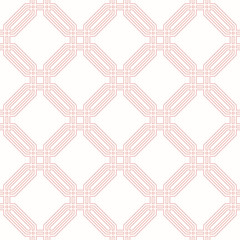 Geometric abstract vector pink octagonal background. Geometric abstract ornament. Seamless modern pattern