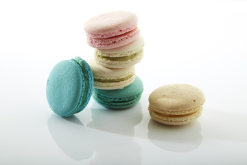 Sweet and colourful french macaroons