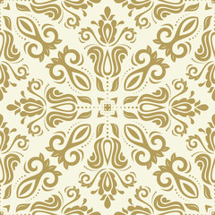 Classic seamless vector golden pattern. Traditional orient ornament. Classic vintage background