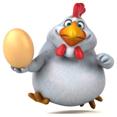 Fun chicken - 3D Illustration