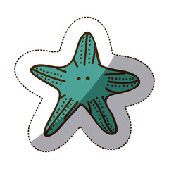 color starfish icon stock, vector illustration design image