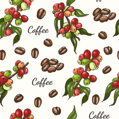 Vector pattern with coffee