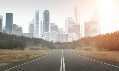 Fototapeta premium Road to big city