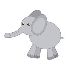 gray elephant icon stock, vector illustration design image