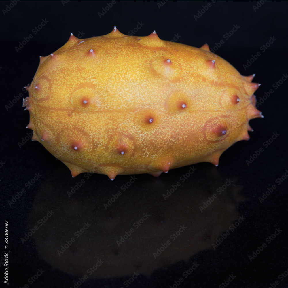 Sticker Whole Kiwano on Black