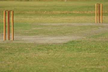 Empty cricket pitch to play