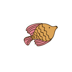 brown fish icon stock, vector illustration design image