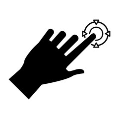 hand touch game vr pictogram vector illustration eps 10