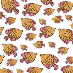 browns fishes background icon, vector illustration design image