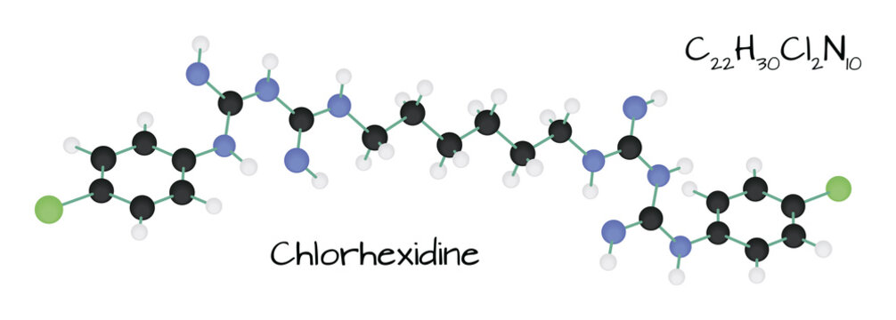 molecule C22H30Cl2N10 Chlorhexidine