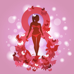 8 March International Women Day Greeting Card Flat Vector Illustration