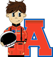 A is for Astronaut Learning Illustration © Mark