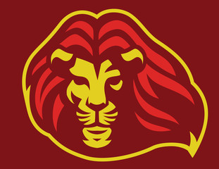 LionHead mascot with blowing hair