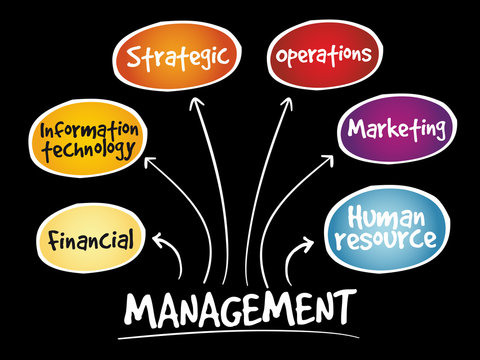 Management mind map business strategy concept background