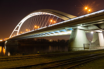 Fototapeta premium Apollo bridge in Bratislava, Slovakia
